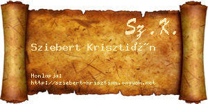 Sziebert Krisztián névjegykártya