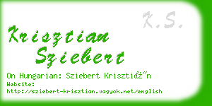 krisztian sziebert business card